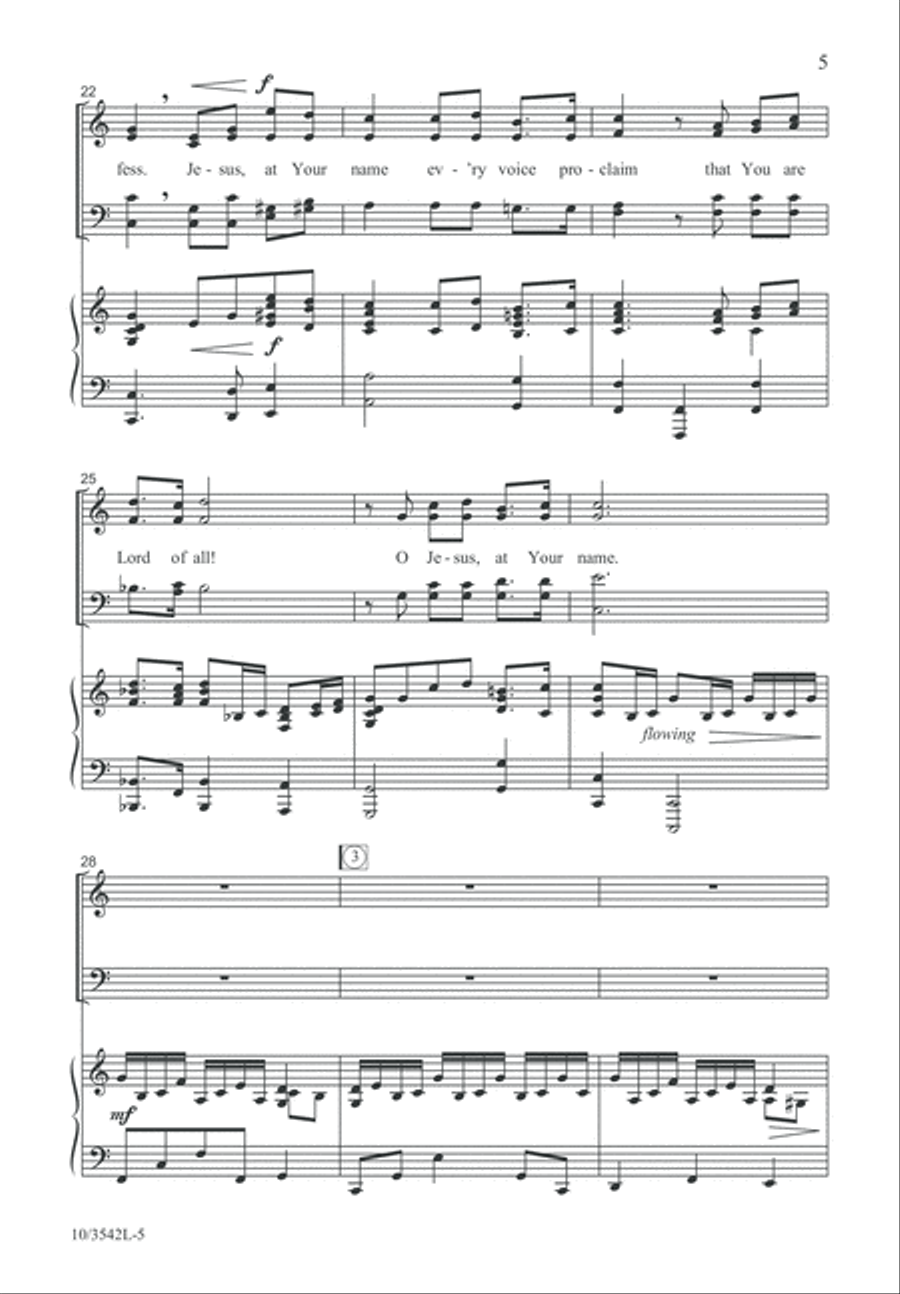 Jesus, at Your Name 4-Part scores gallery preview page 5