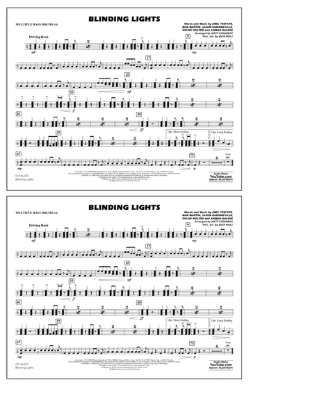 Blinding Lights (arr. Matt Conaway) - Multiple Bass Drums