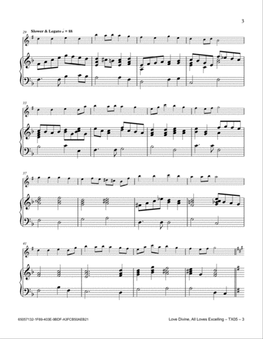 Love Divine, All Loves Excelling Tenor Saxophone scores gallery preview page 3