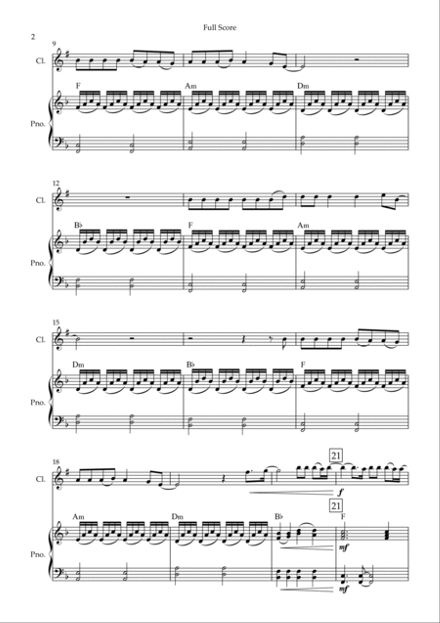 You Say You Say B-Flat Clarinet scores gallery preview page 2