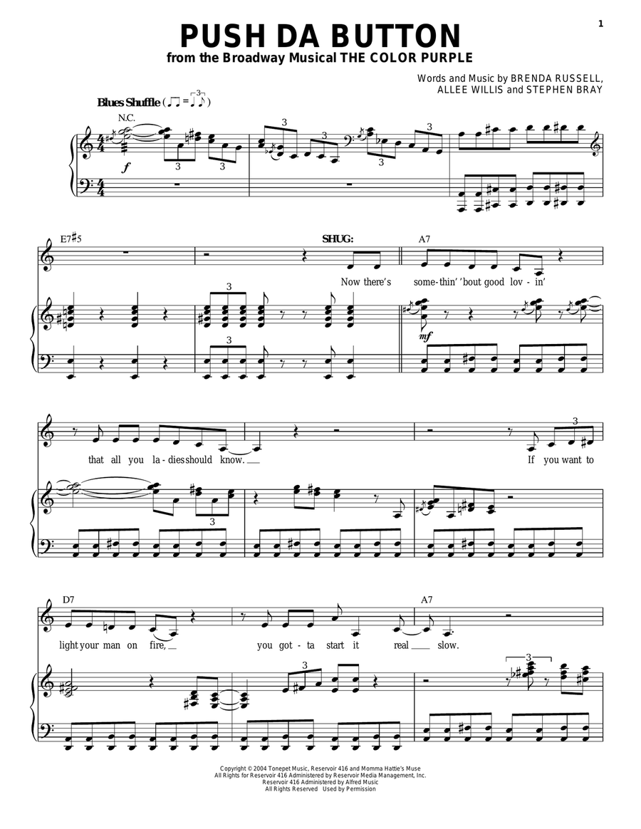 Push Da Button Push Da Button Voice scores gallery preview page 1