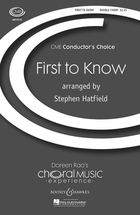 Book cover for First to Know
