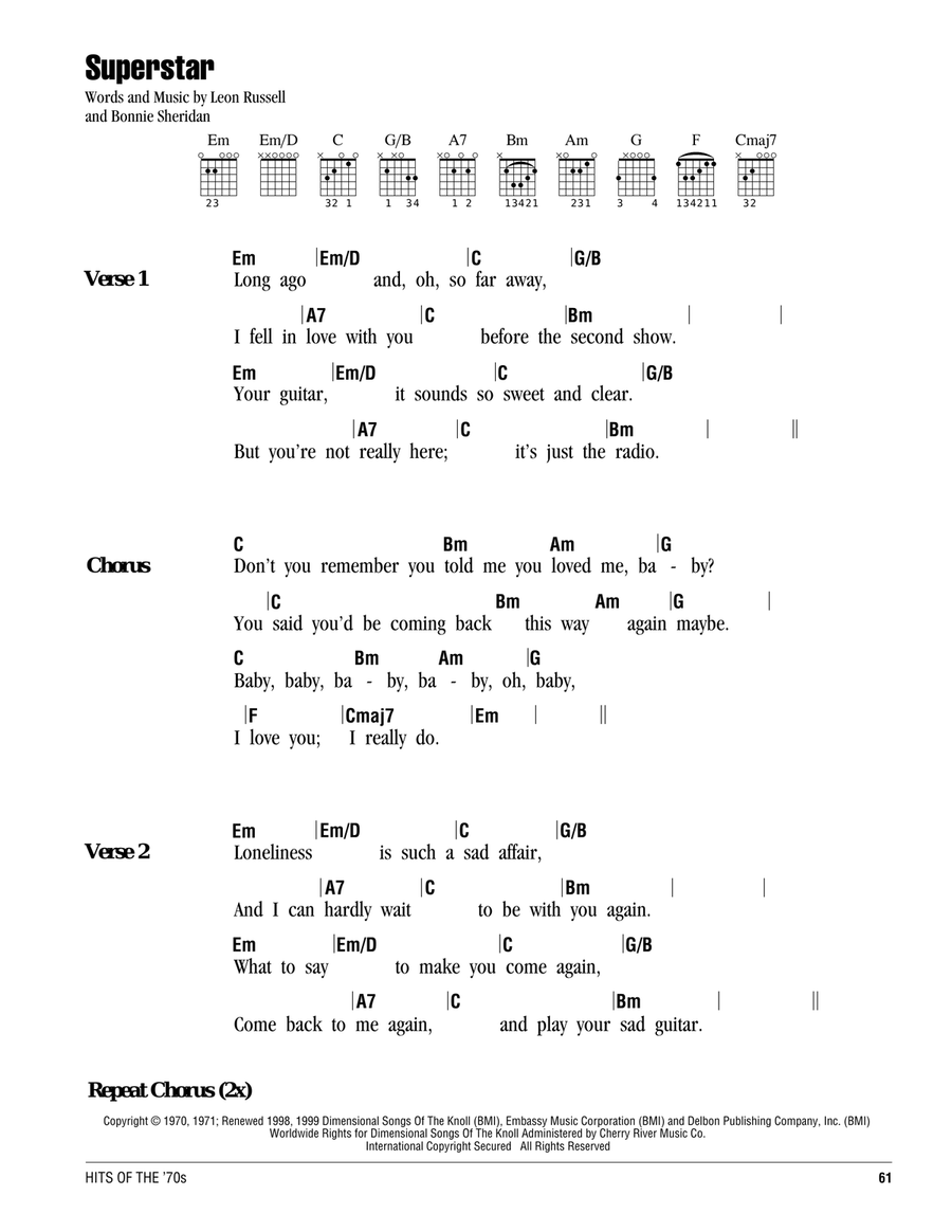 Superstar carpenters lyrics shop