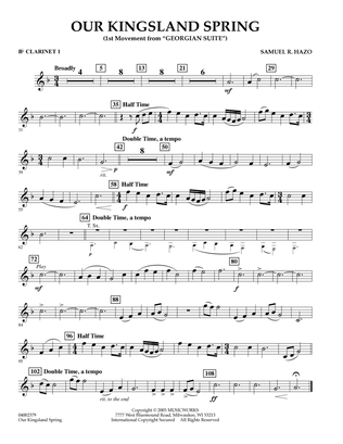Our Kingsland Spring (Movement I of "Georgian Suite") - Bb Clarinet 1