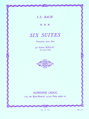 Book cover for 6 Suites (viola Solo)