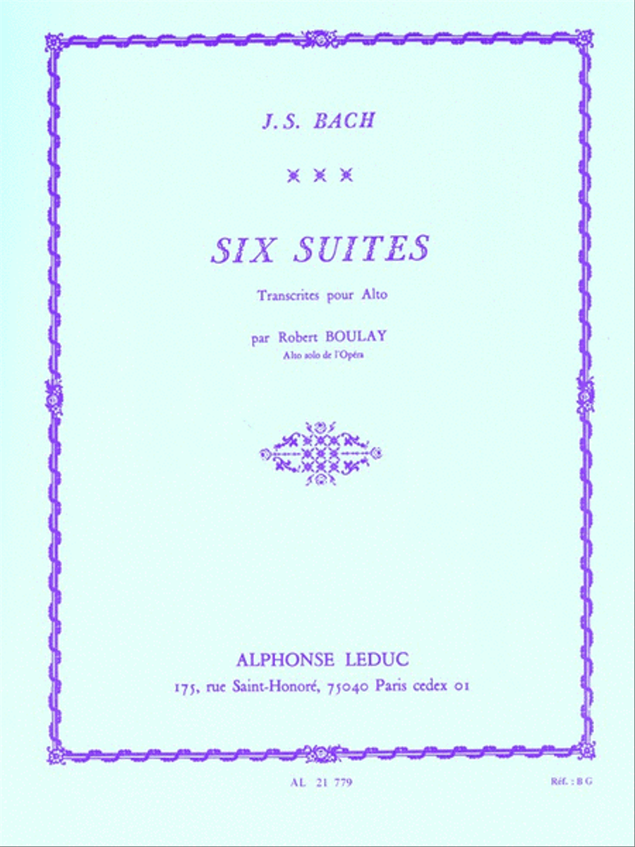 Book cover for 6 Suites (viola Solo)