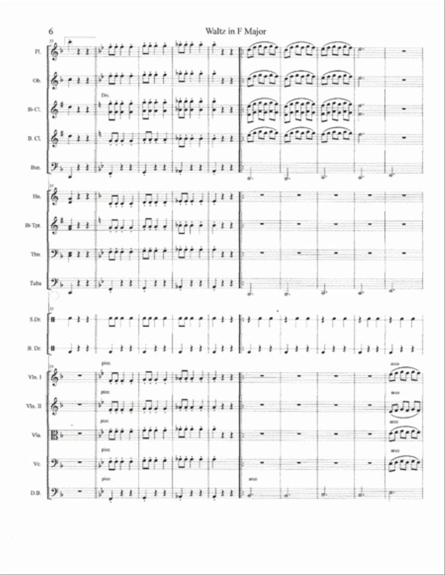 Waltz in F Major--Full Orchestra Full Orchestra scores gallery preview page 6