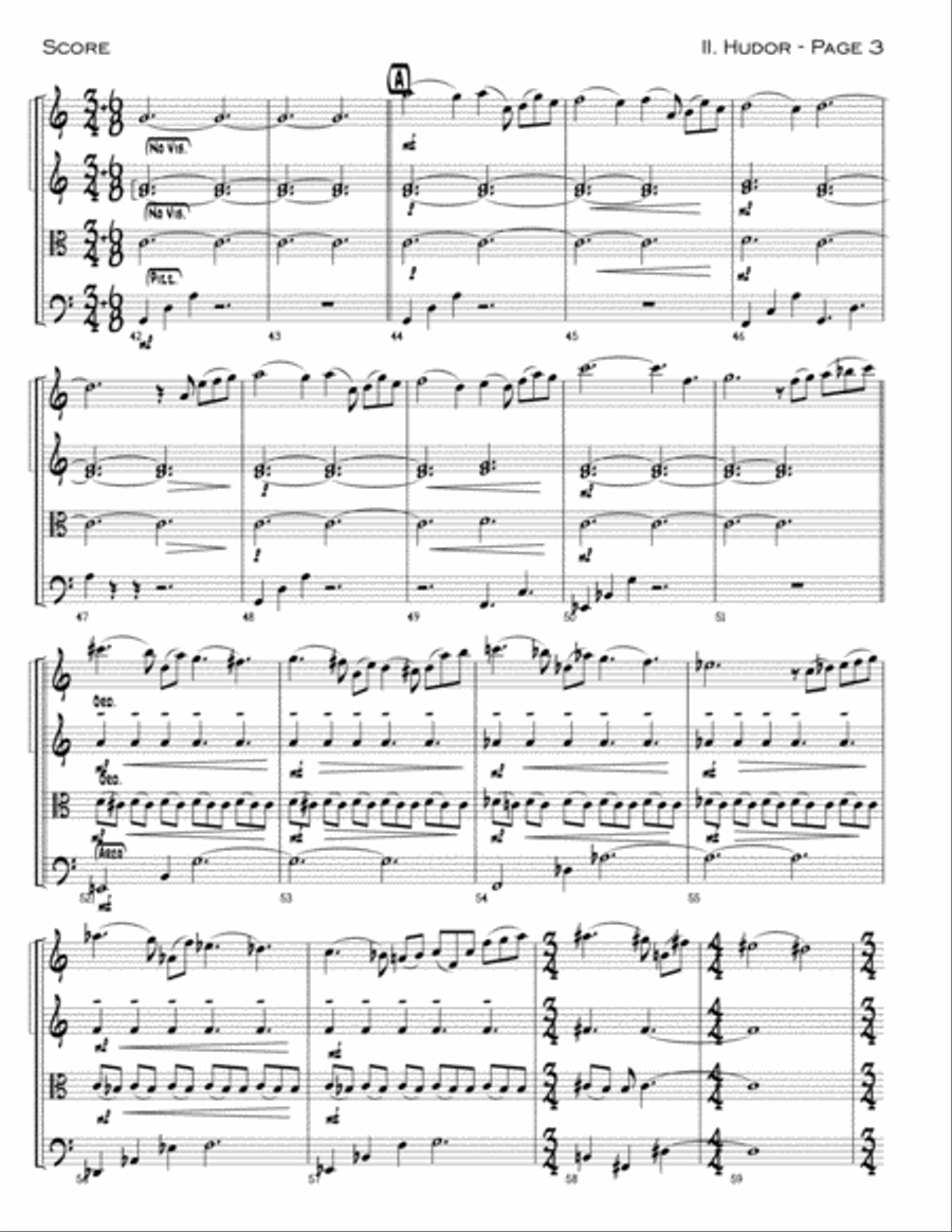 The Four Elements - II. Hudor String Quartet scores gallery preview page 3