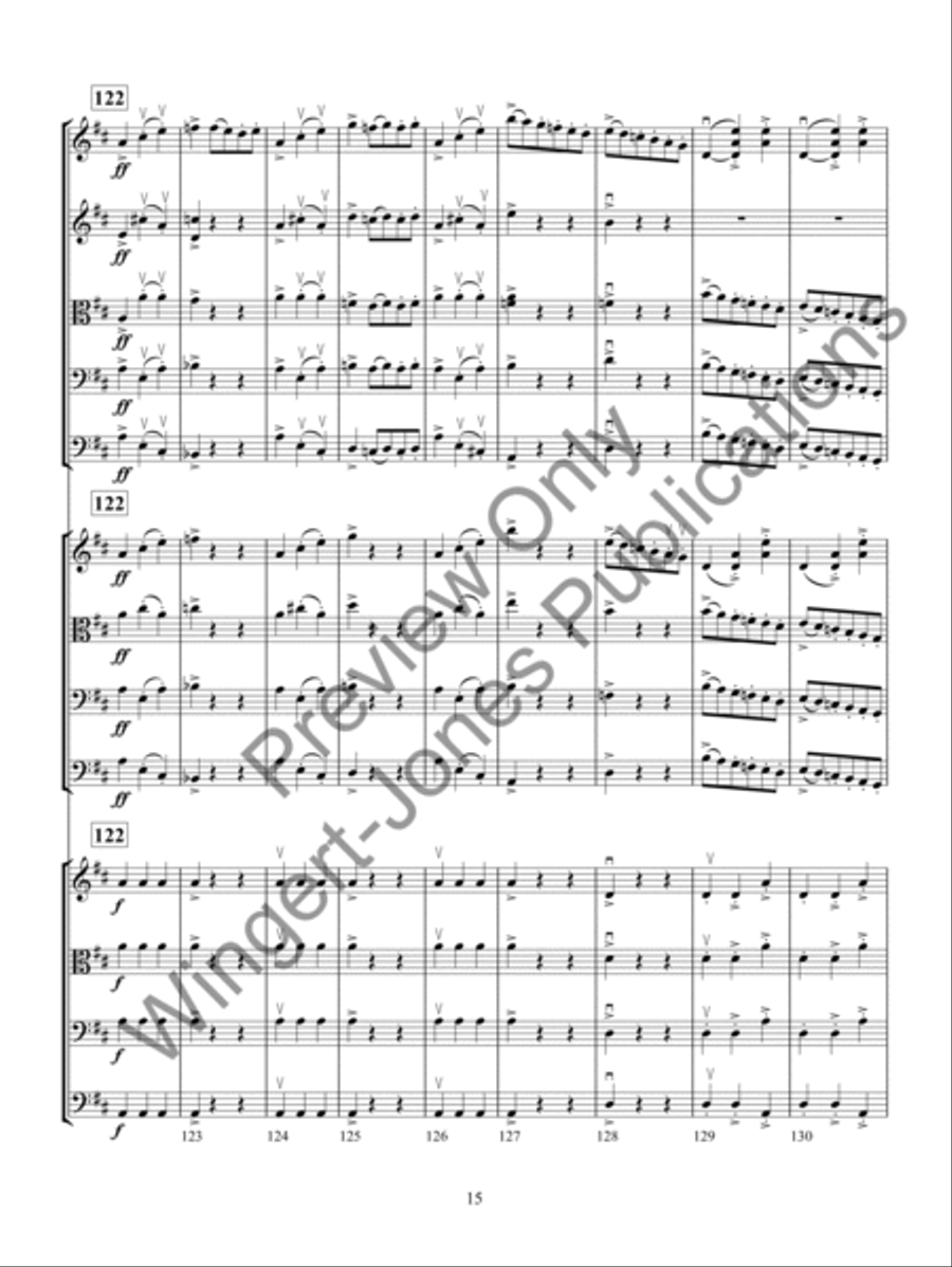 Allegro in D Major (Score) String Orchestra scores gallery preview page 18