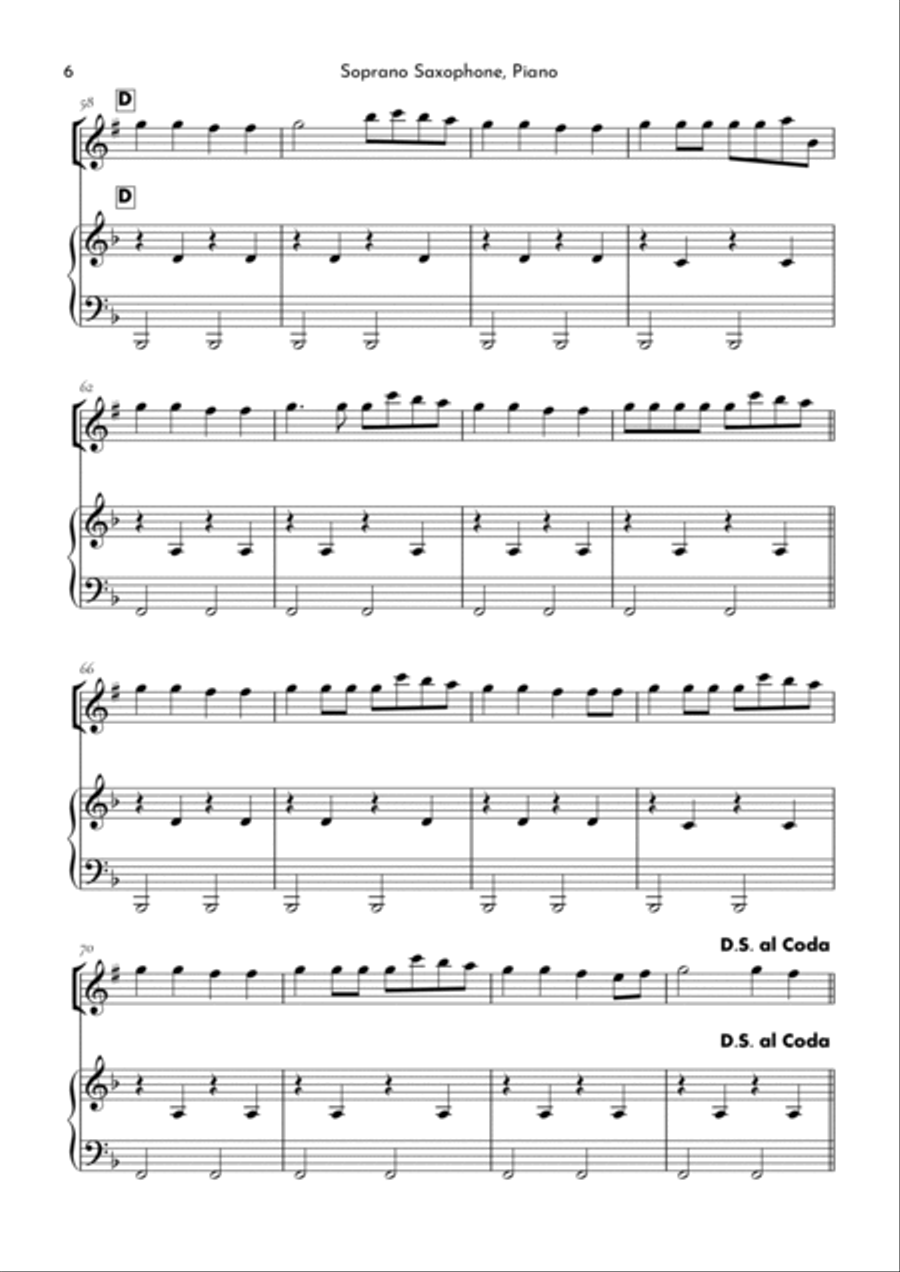 Calm Down Soprano Saxophone scores gallery preview page 6