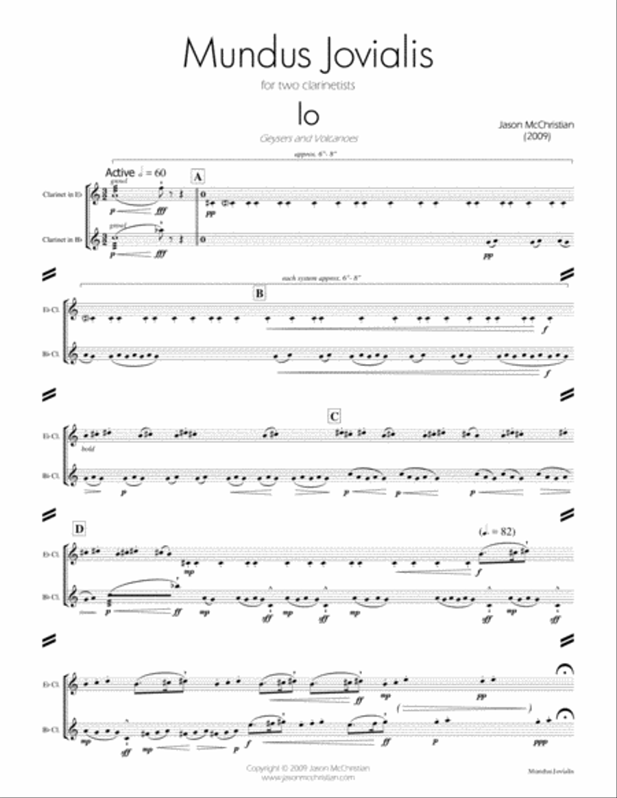 Mundus Jovialis - for 2 Clarinetists Small Ensemble scores gallery preview page 5