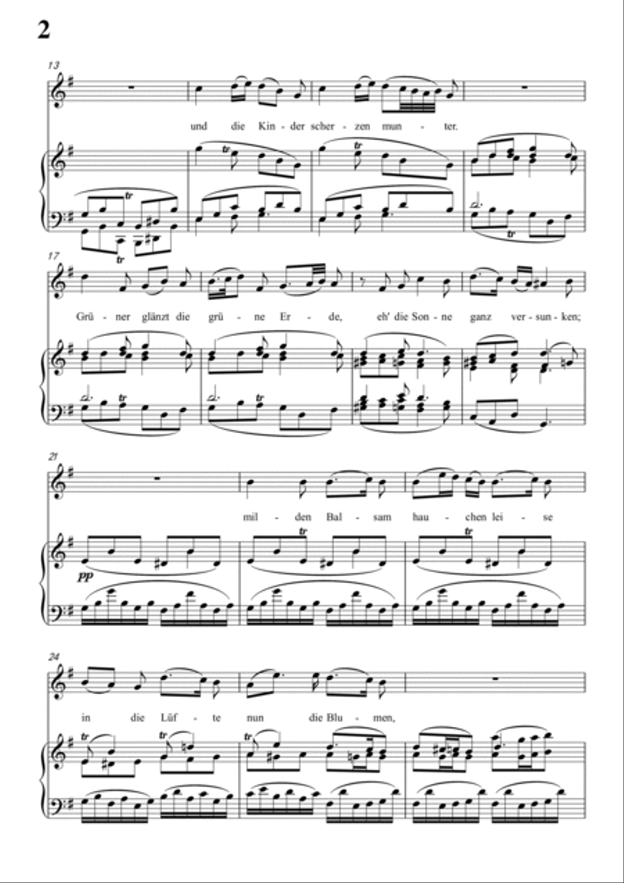 Schubert-Abendröth in G for Vocal and Piano Voice scores gallery preview page 3