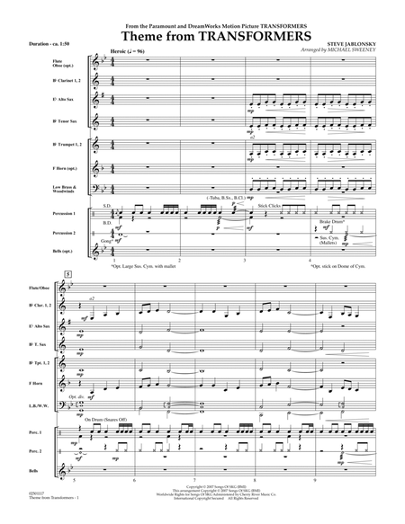 Theme From Transformers - Full Score