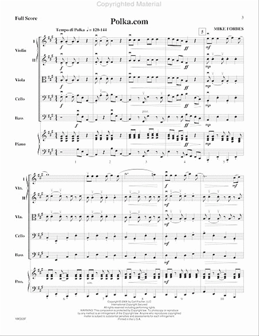 Polka.Com String Orchestra scores gallery preview page 4