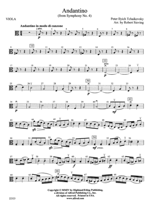 Andantino (from Symphony No. 4): Viola