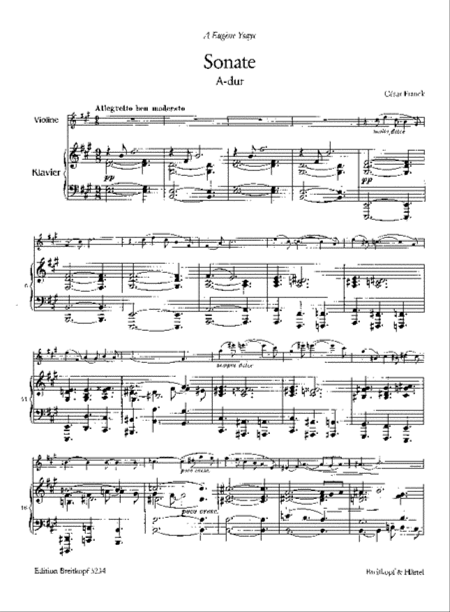 Sonata in A major Violin Solo scores gallery preview page 2