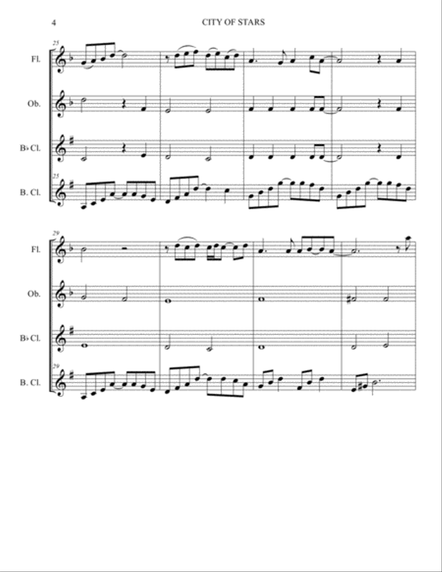 City Of Stars Woodwind Ensemble scores gallery preview page 4