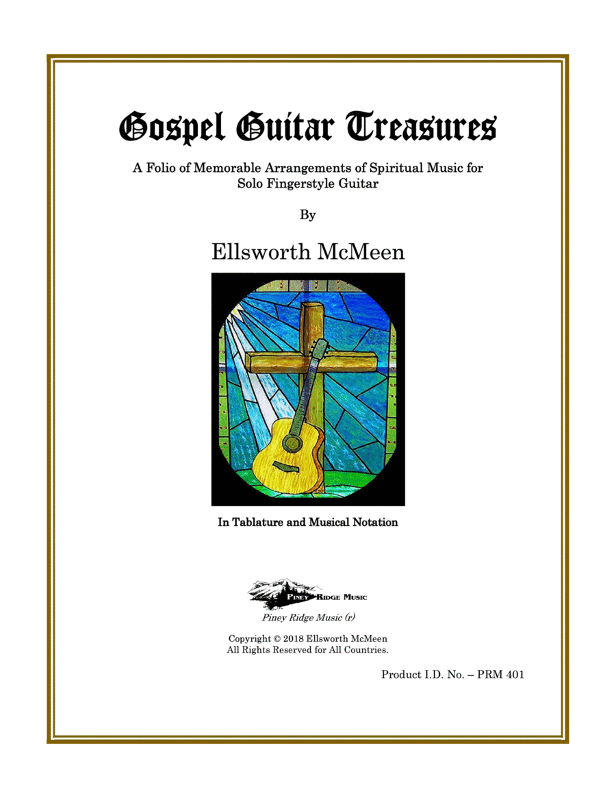 Gospel Guitar Treasures (100+ pages; spiritual music for fingerstyle guitar) Acoustic Guitar scores gallery preview page 1