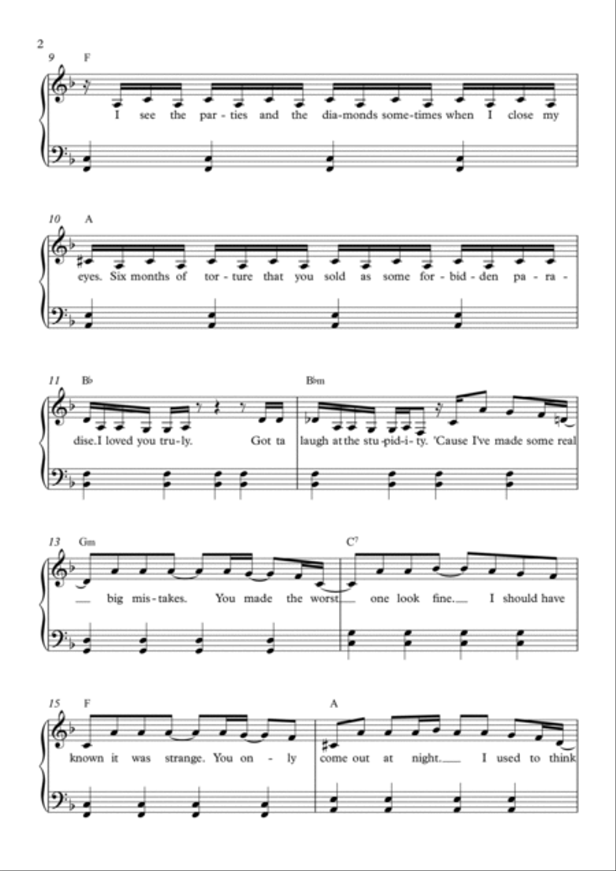Vampire Vampire Easy Piano scores gallery preview page 2