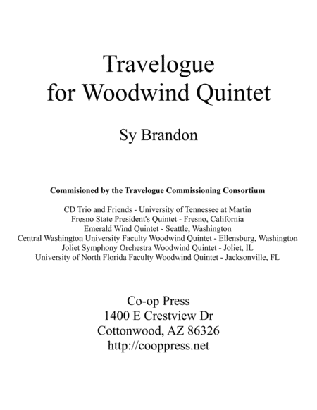 Travelogue for Wind Quintet image number null
