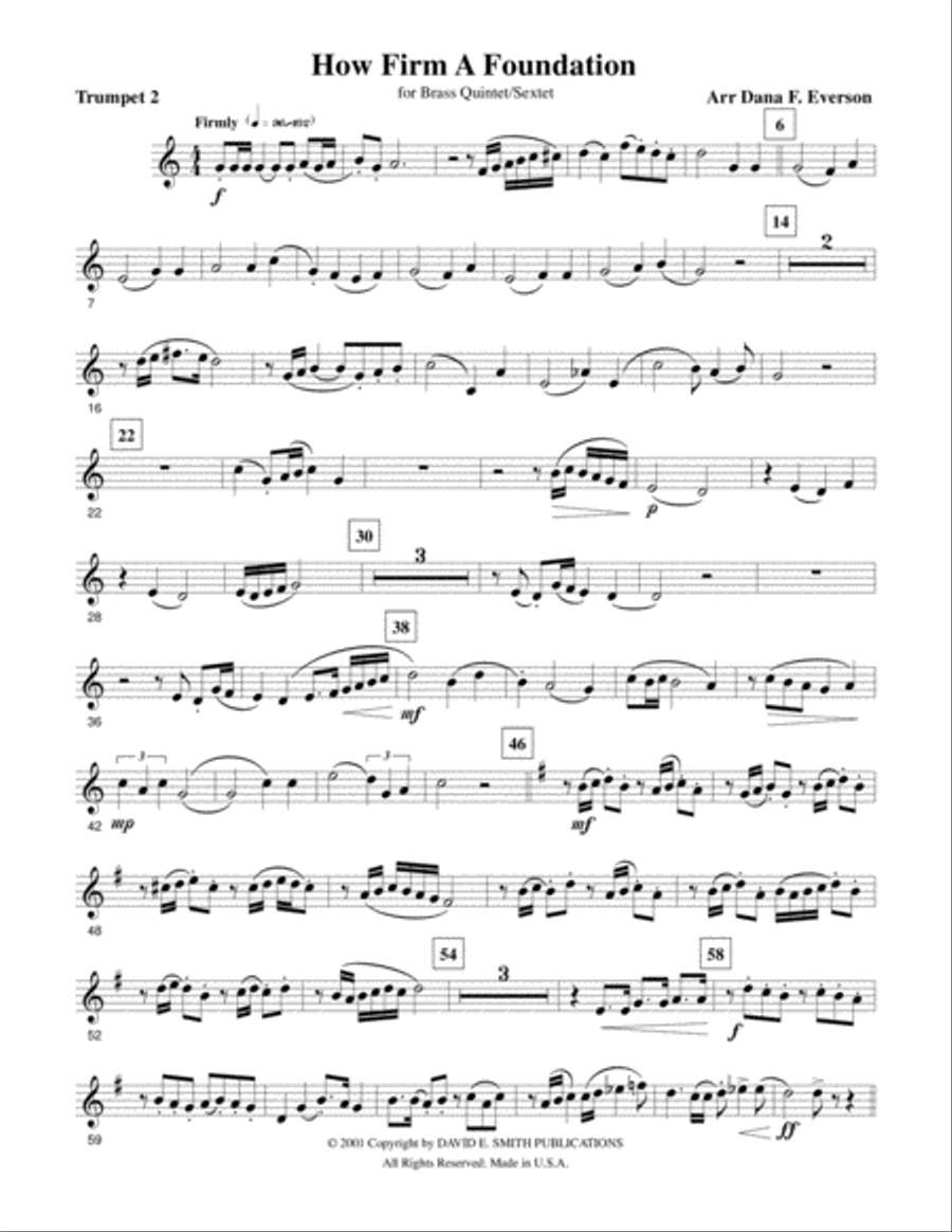 How Firm A Foundation Brass Quintet scores gallery preview page 6