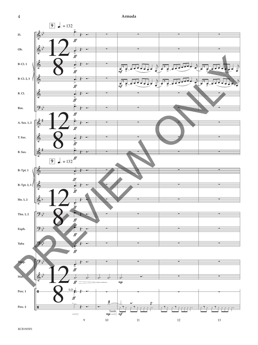 Armada (Score) Concert Band scores gallery preview page 5