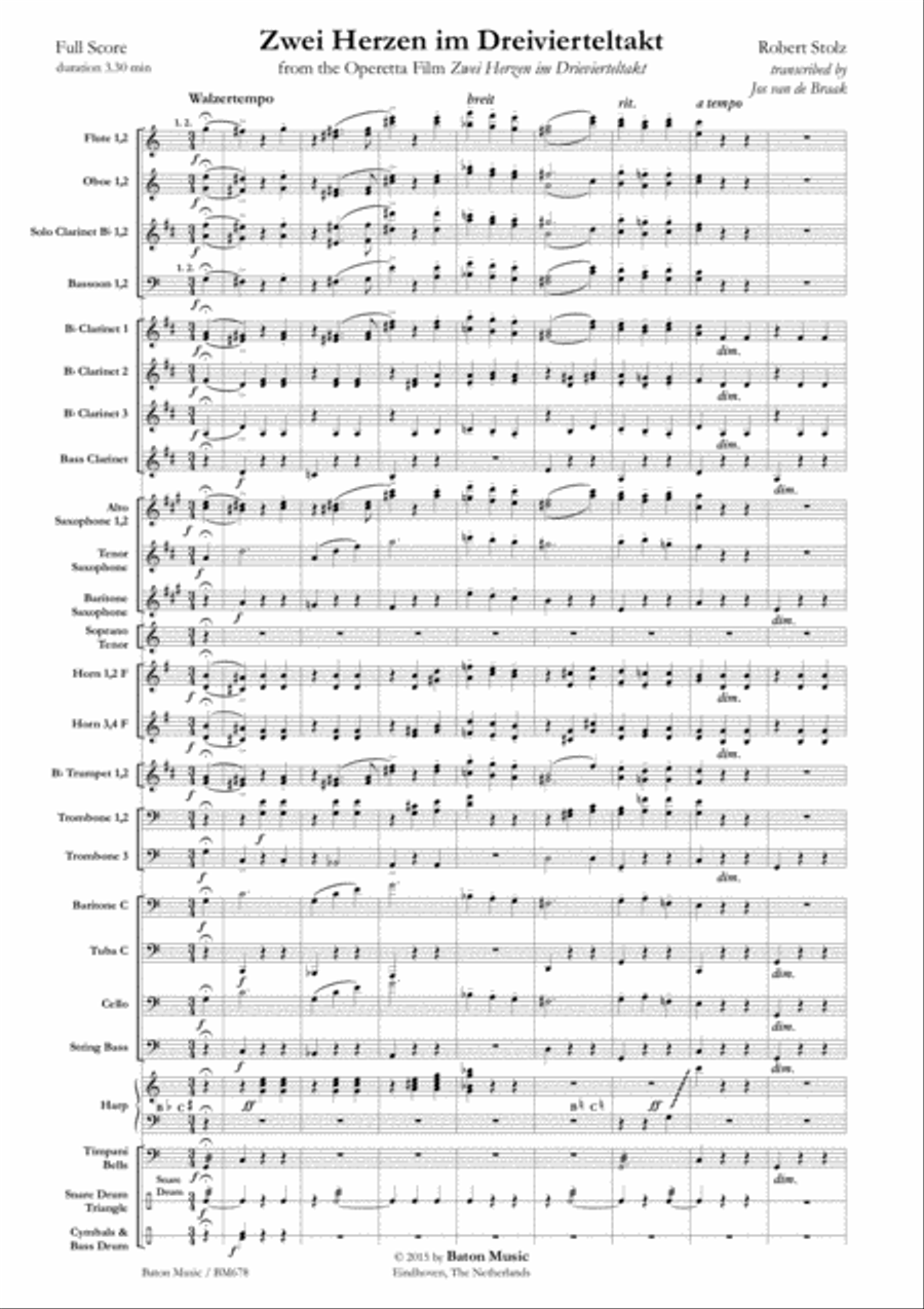 Zwei Herzen im Dreivierteltakt Concert Band scores gallery preview page 2