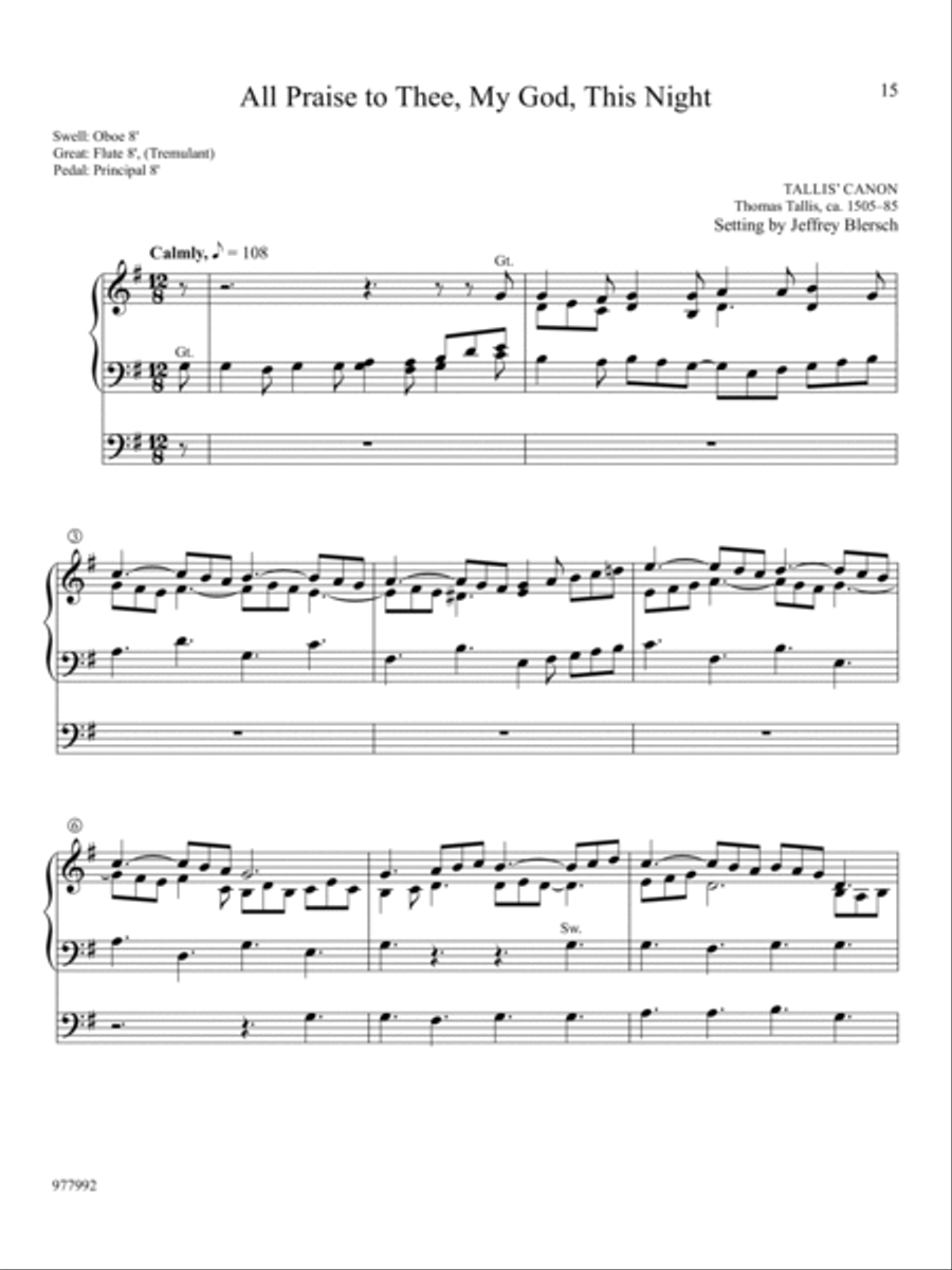 Sunset and Dawning: Hymn Preludes for Evening and Morning Organ scores gallery preview page 5