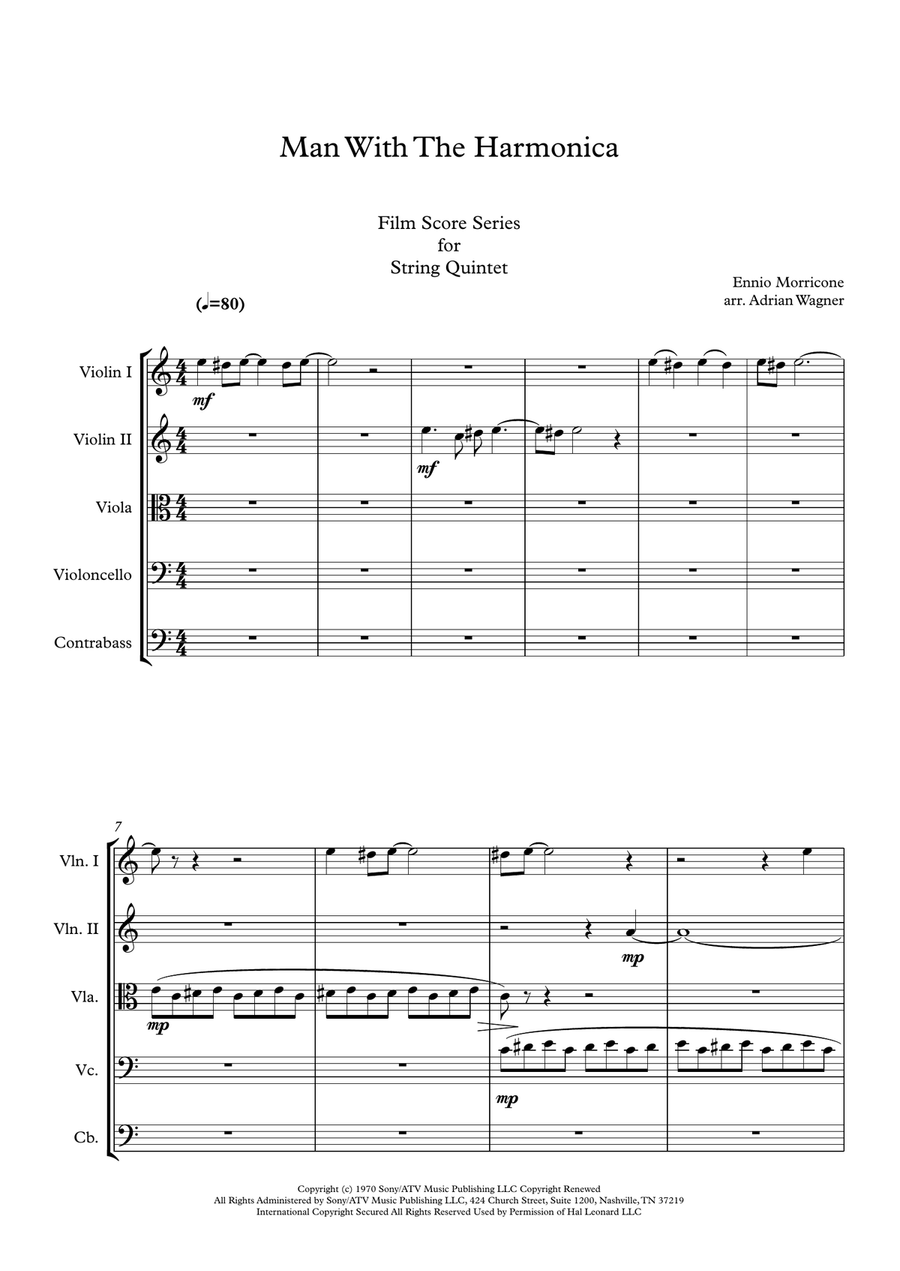 Man With The Harmonica String Orchestra scores gallery preview page 3