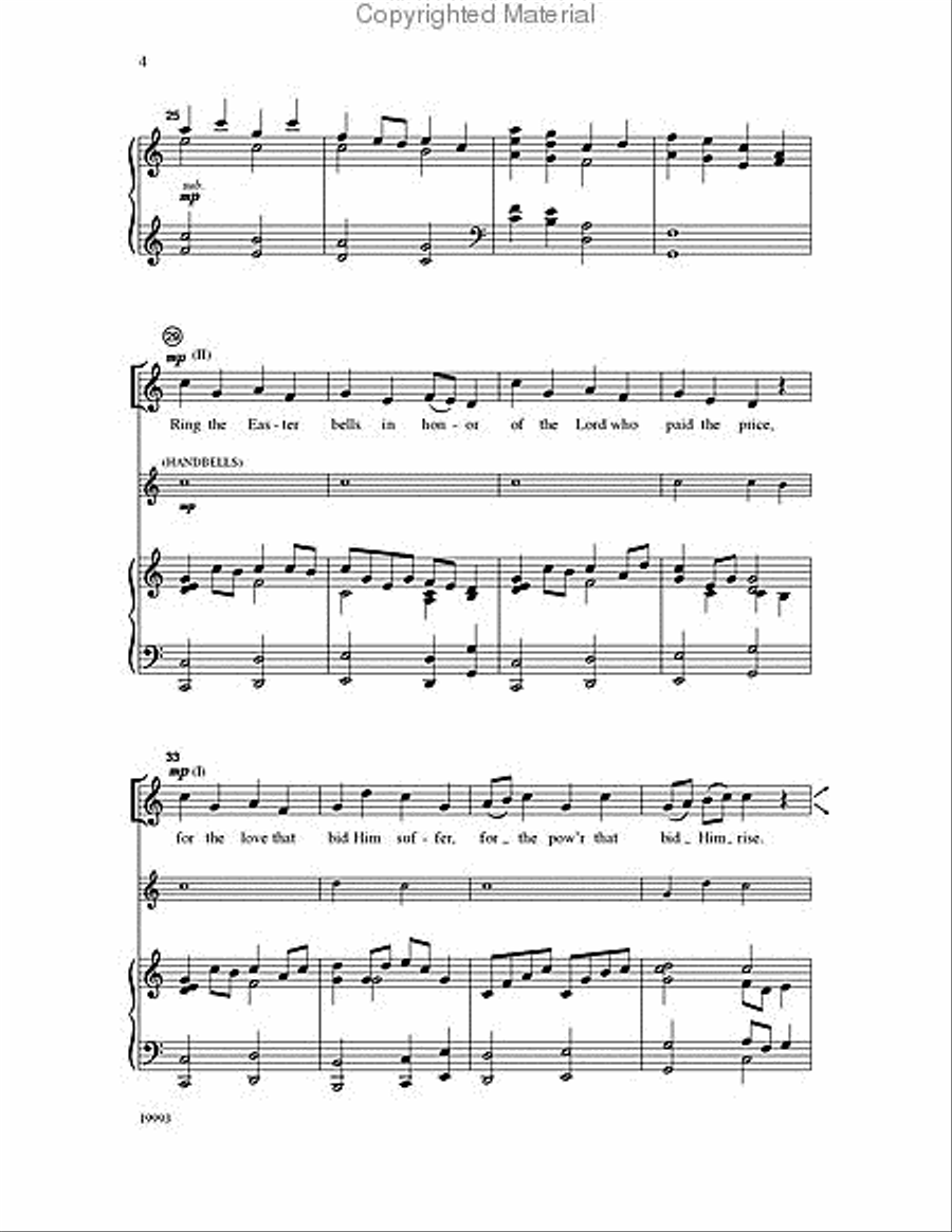 Ring the Easter Bells Ring the Easter Bells Unison Choir scores gallery preview page 3