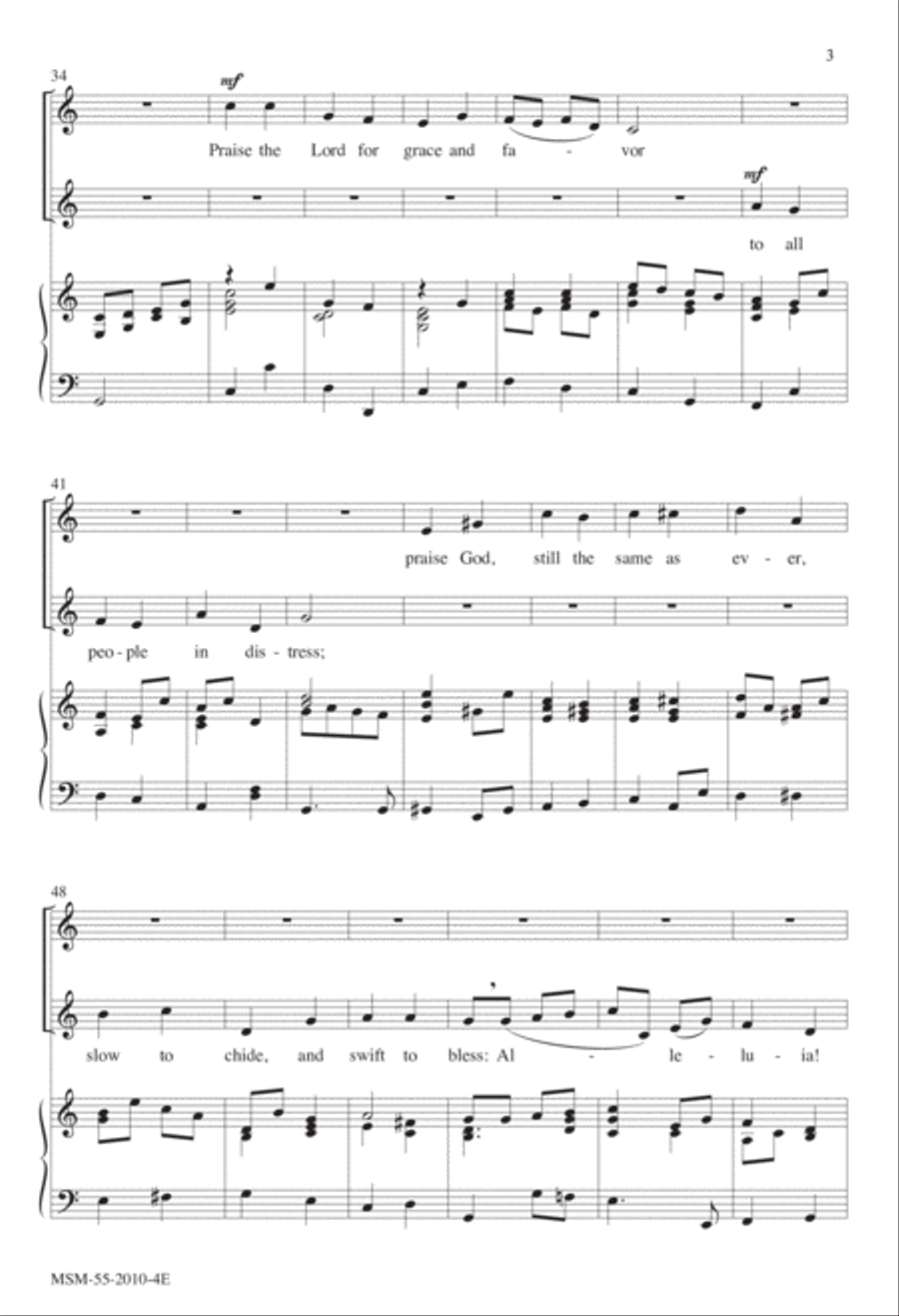 Praise, My Soul, the King of Heaven Choir scores gallery preview page 4
