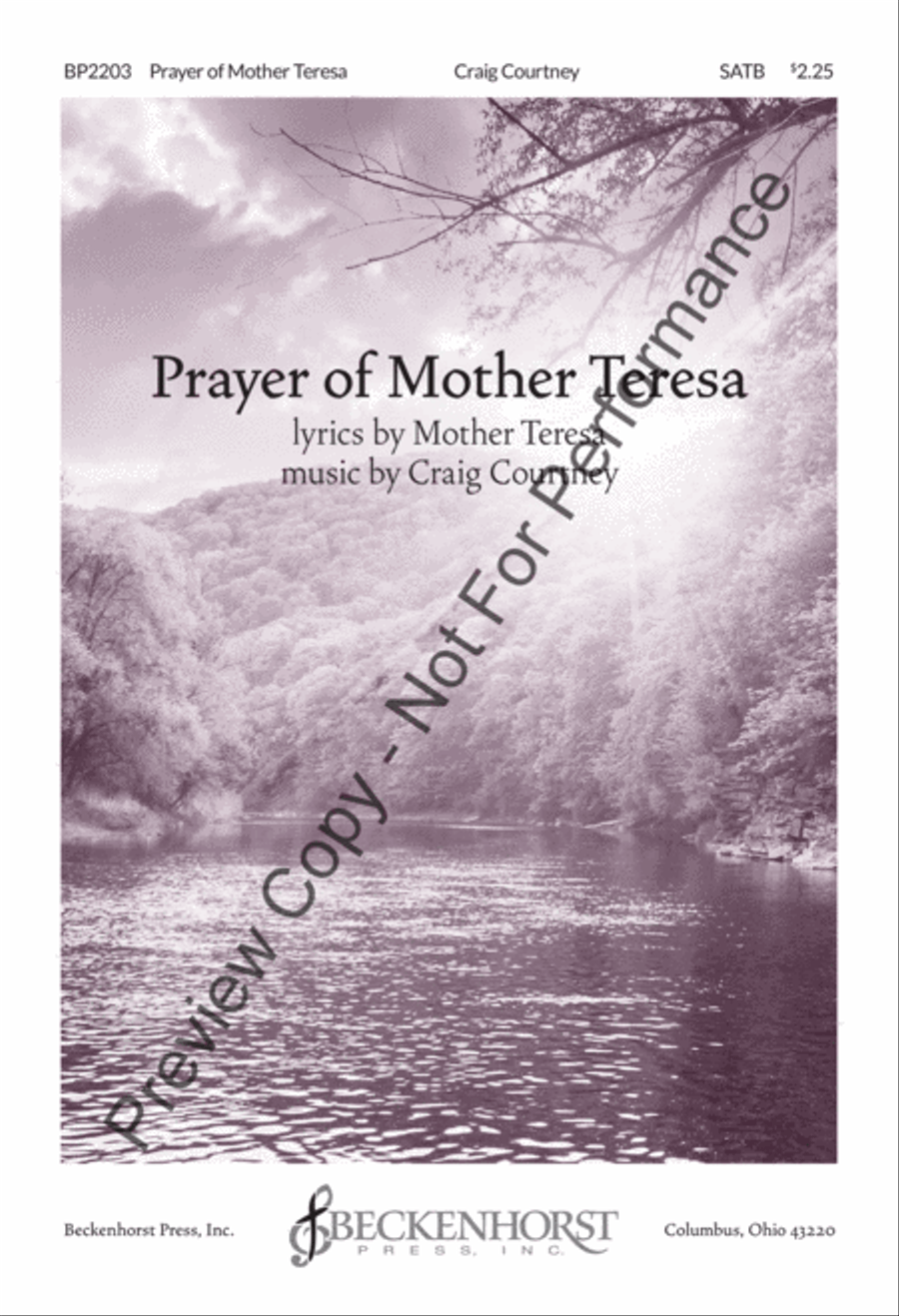 Prayer of Mother Teresa Prayer of Mother Teresa 4-Part scores gallery preview page 2