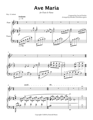Ave Maria (Caccini) for Flute & Piano