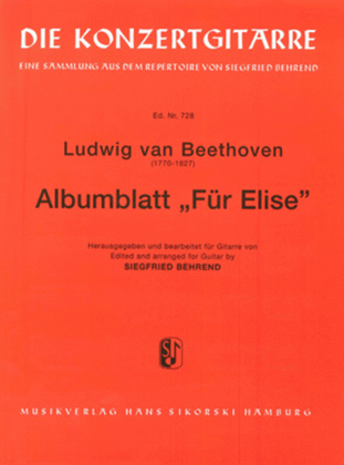 Book cover for Fur Elise Albumblatt Gtr