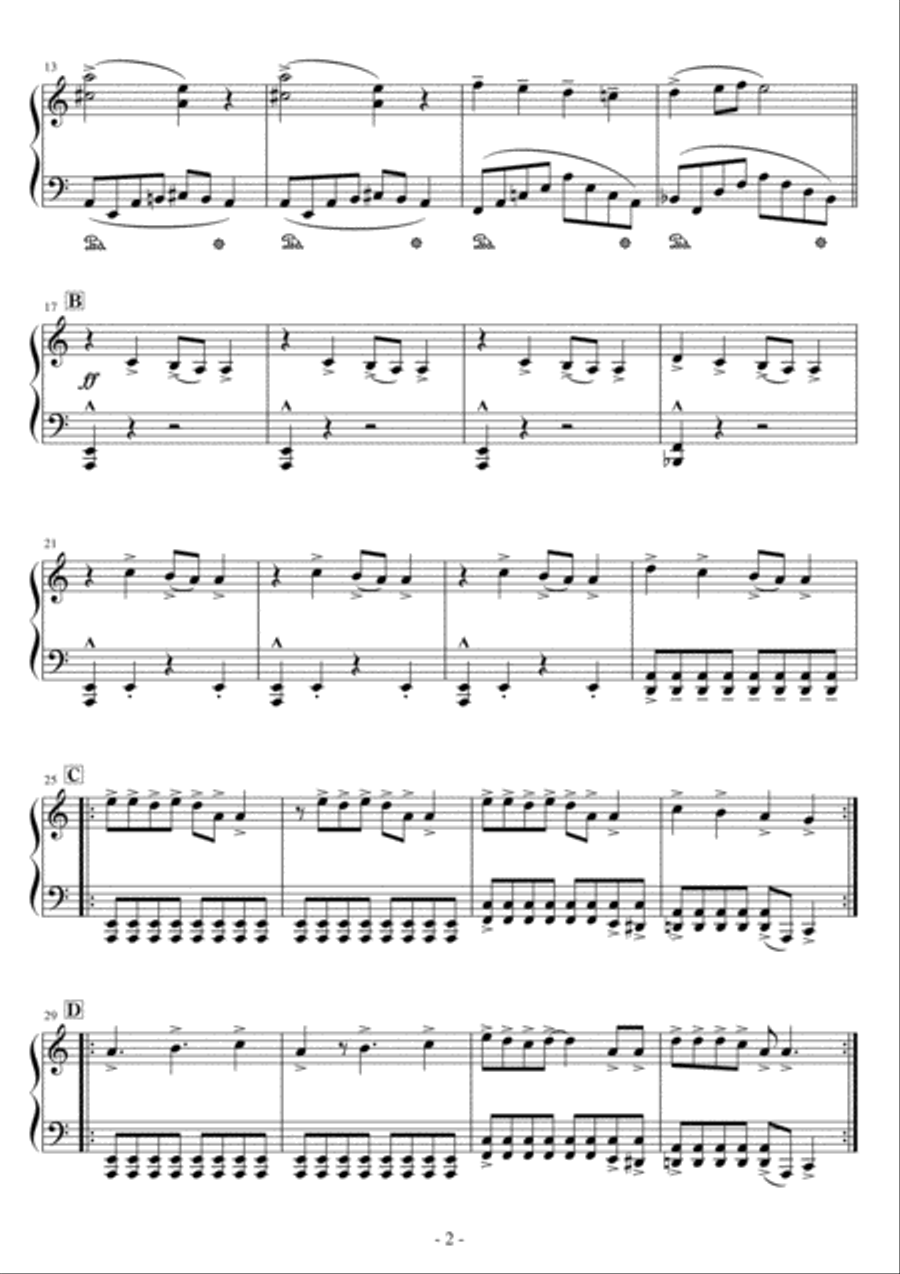 Scary Little Green Men Easy Piano scores gallery preview page 2
