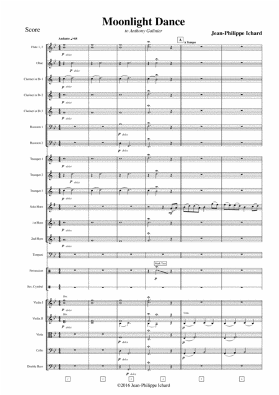 Moonlight Dance - Symphonic Version (Full Score + Parts) Full Orchestra scores gallery preview page 1