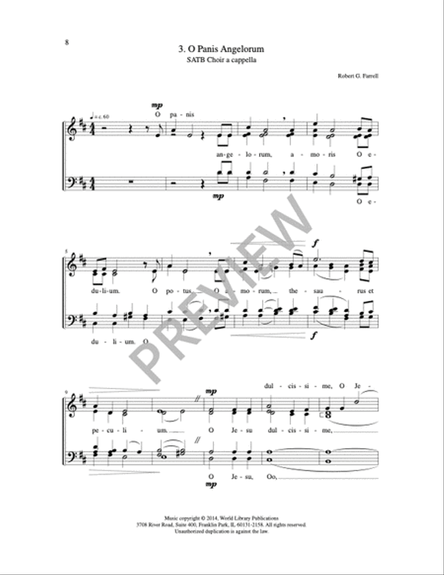 Three Motets on the Blessed Sacrament 4-Part scores gallery preview page 5