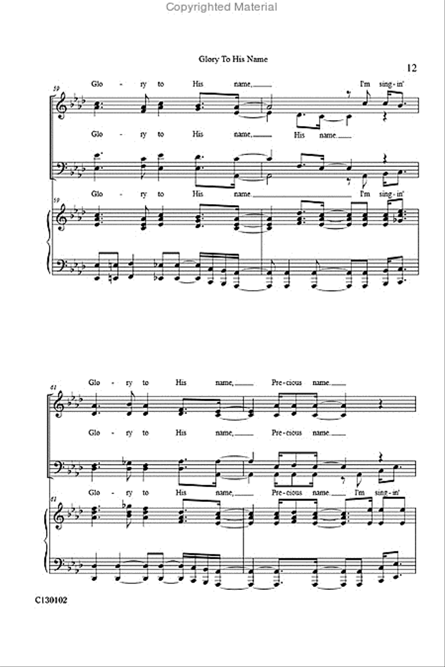 Glory To His Name Glory To His Name 4-Part scores gallery preview page 14