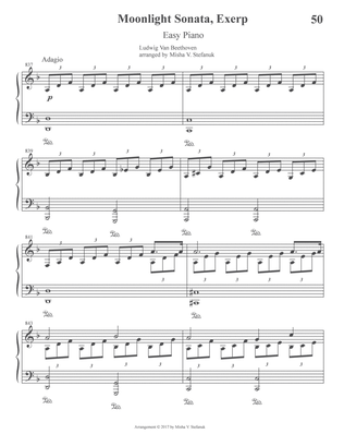 Moonlight Sonata, Easy Piano Classics