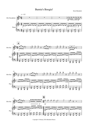 Burnie's Boogie! for Easy Alto Saxophone and Piano