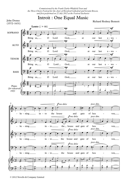 Introit: One Equal Music
