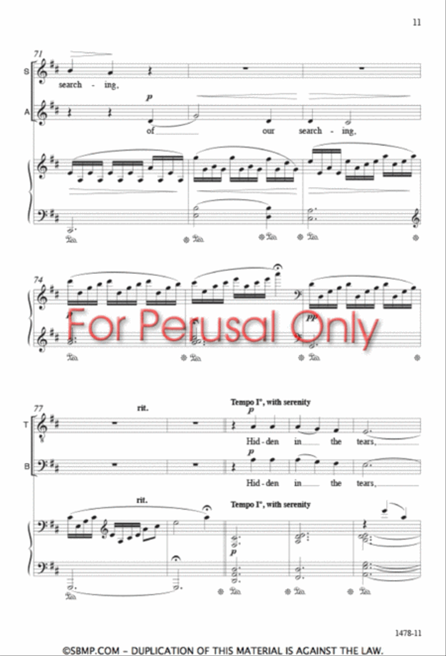 Searching Love - SATB Octavo 4-Part scores gallery preview page 10