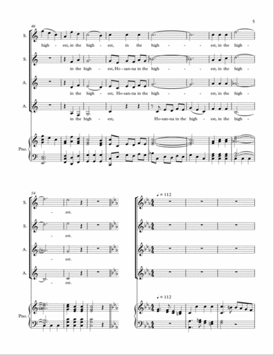 Sanctus and Benedictus Sanctus and Benedictus SSAA scores gallery preview page 6