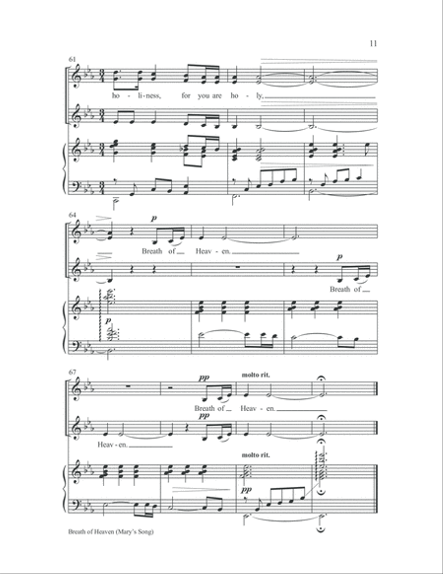 Breath of Heaven (Mary's Song) Breath of Heaven (Mary's Song) Women's Choir scores gallery preview page 12
