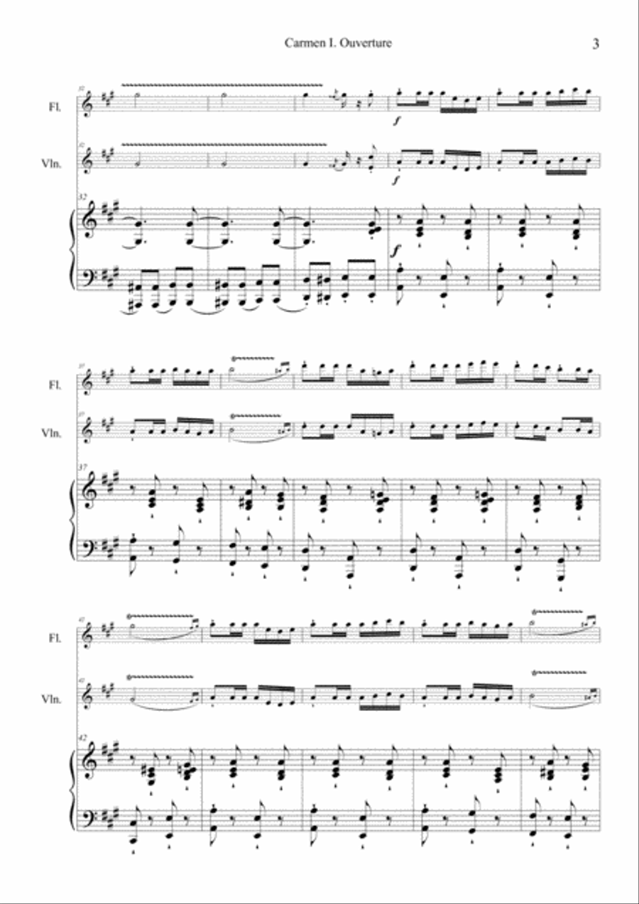 Bizet Carmen Suite Bizet Carmen Suite Small Ensemble scores gallery preview page 5