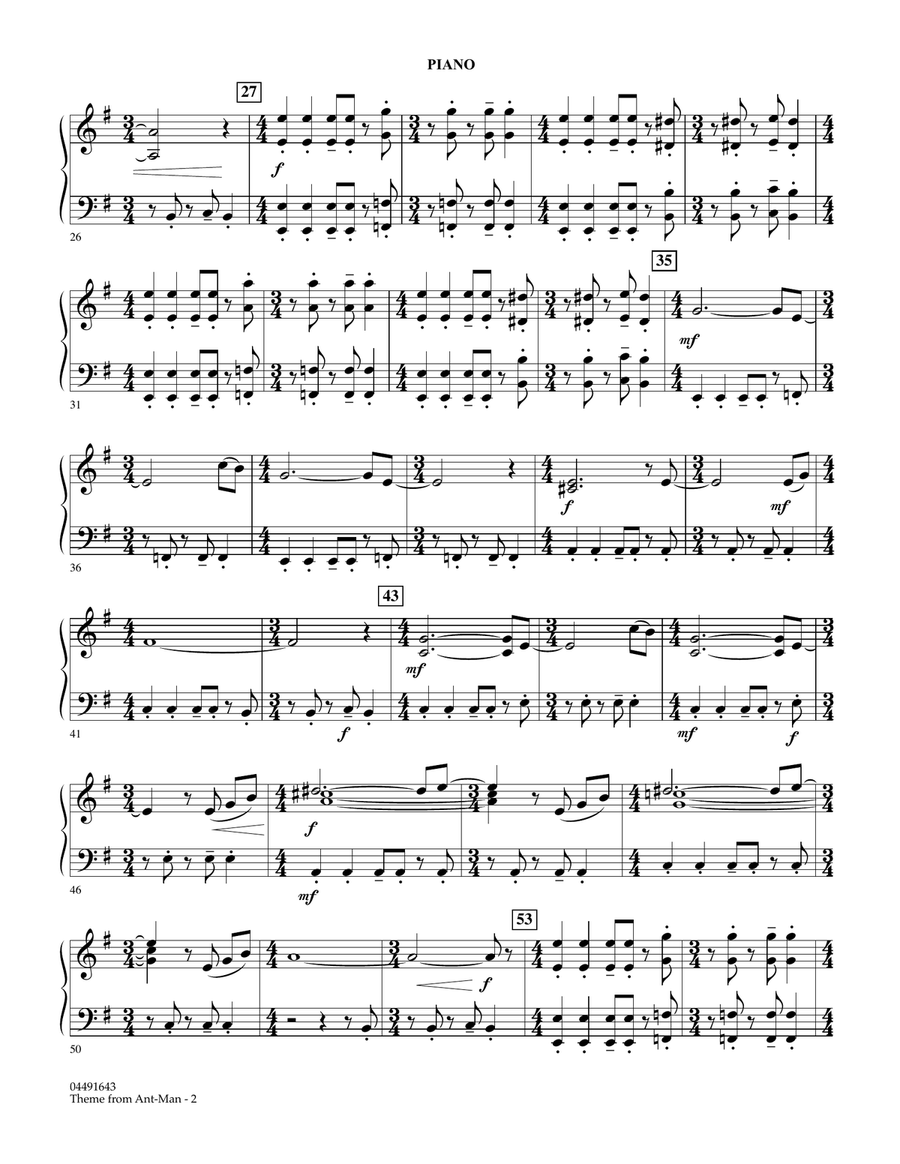 Theme from Ant-Man - Piano Orchestra scores gallery preview page 2