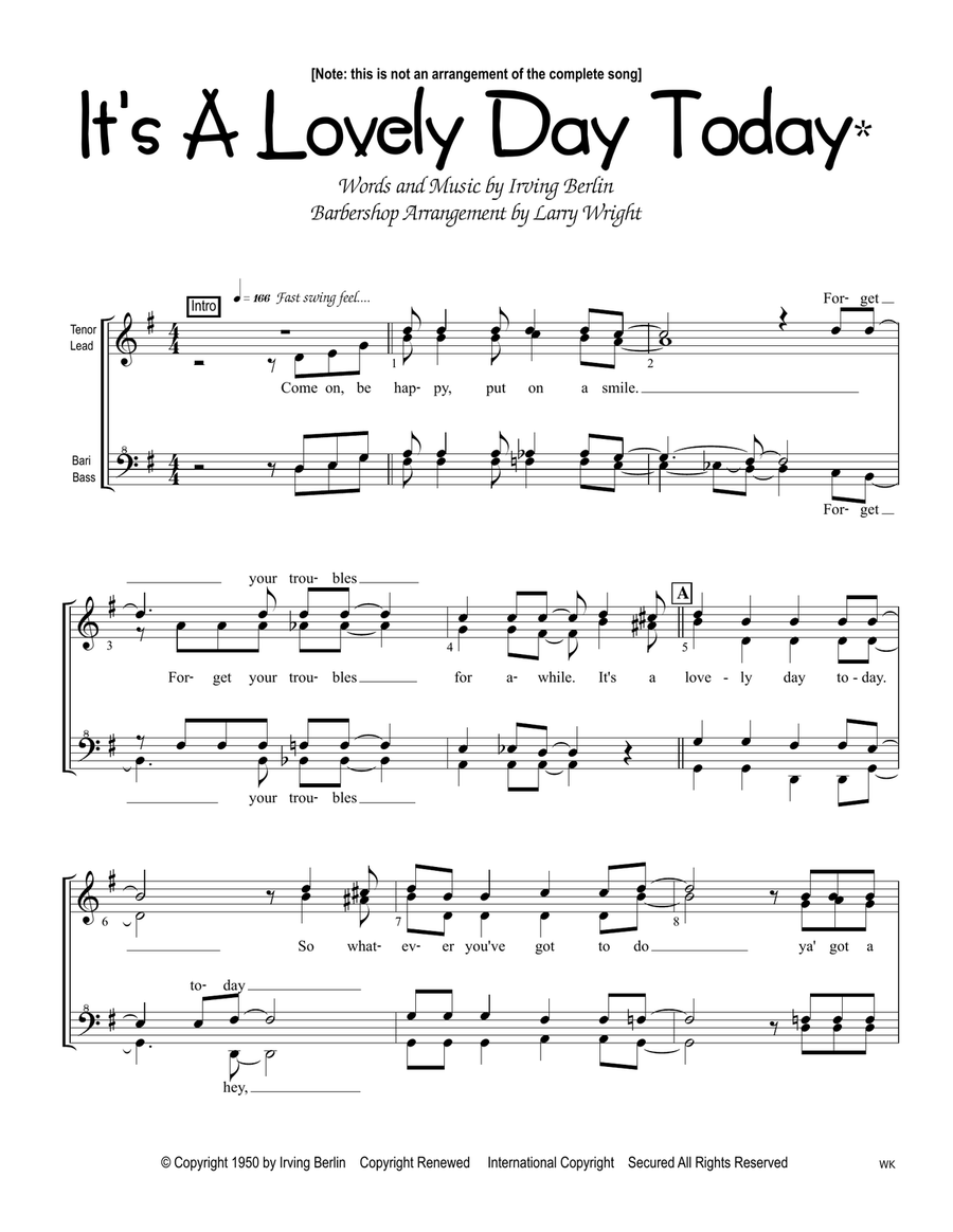 Book cover for It's A Lovely Day Today