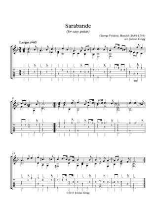 Book cover for Sarabande (for easy guitar)