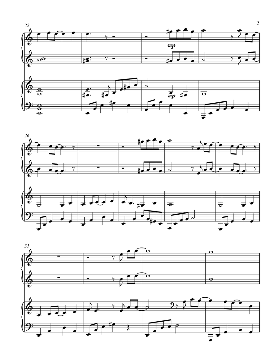 Mary, Did You Know? 1 Piano, 4-Hands scores gallery preview page 4