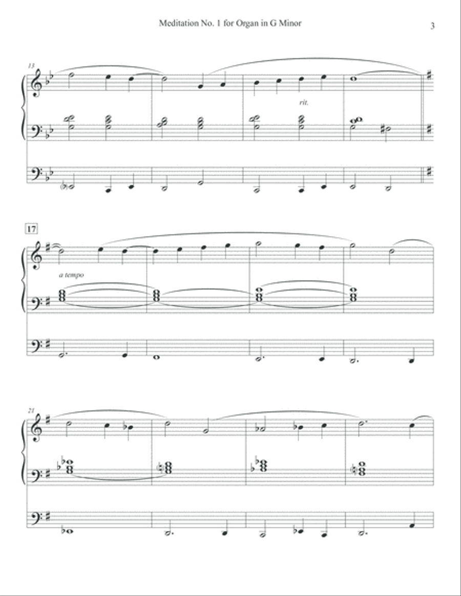 Meditations for Organ, Nos. 1-4 Organ Solo scores gallery preview page 3